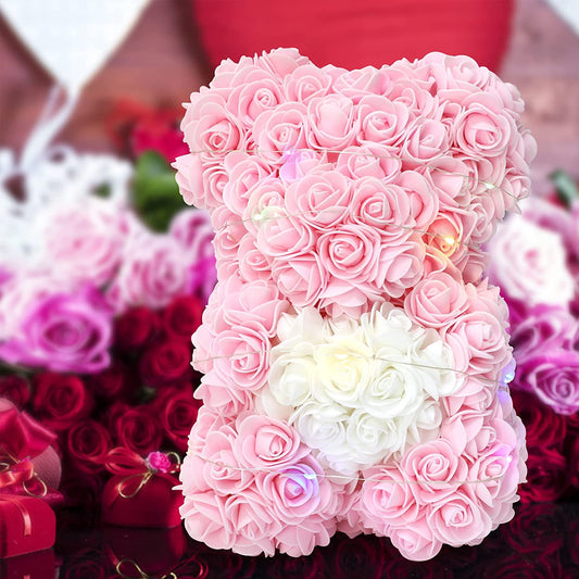 LoveBear™ Soft Pink Rose Calming Teddy